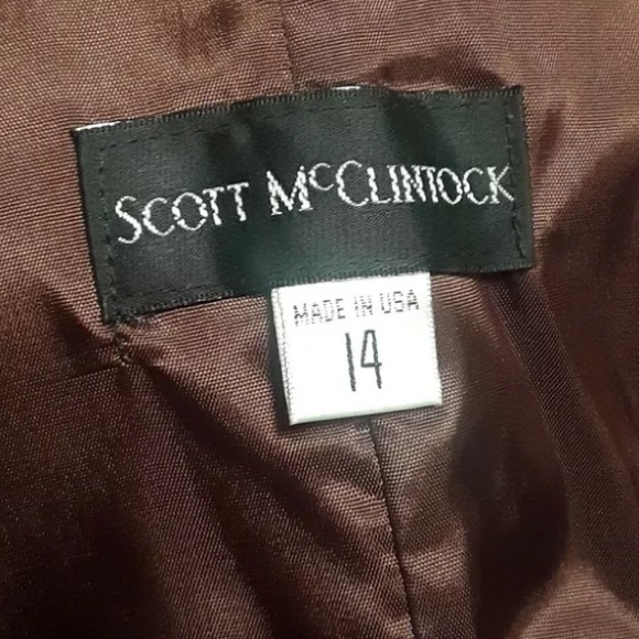 Scott Mcclintock Long Satin Strapless Dress Gown Size 14 - Picture 6 of 6